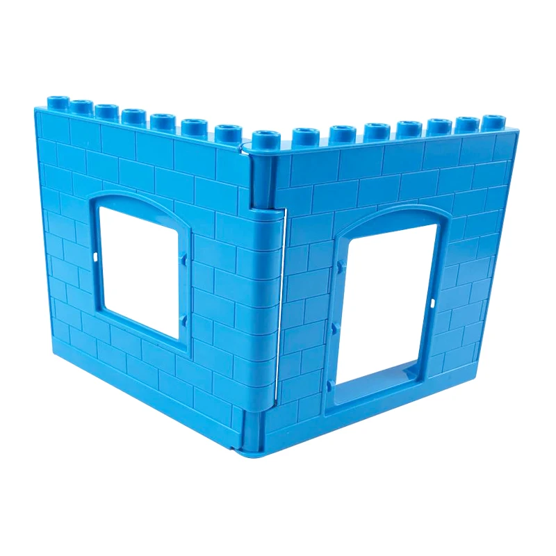 Duplo DIY Совместимые городские блоки игрушки для детей большой размер фигурки 15 отверстий Складные Настенные наборы строительные блоки аксессуары Duploe