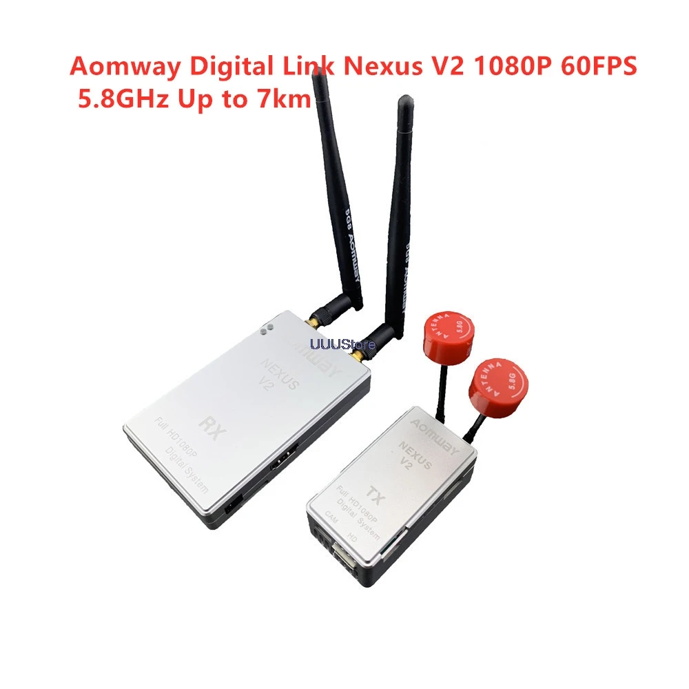 Aomway Nexus V2 Full HD Digital Link 1080P 60FPS 5 8 ГГц FPV передатчик приемник до 7 км поддержка DVR HDMI для