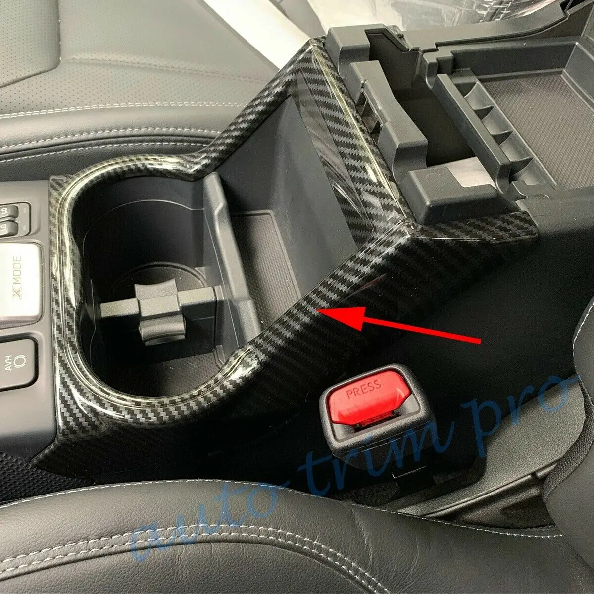 Углеродное волокно держатель стакана воды крышка отделка Подходит для Subaru Forester SK салонные аксессуары