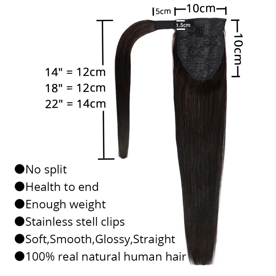 Luxy beauty Remy конский хвост человеческие волосы Бразильская машина обертывание