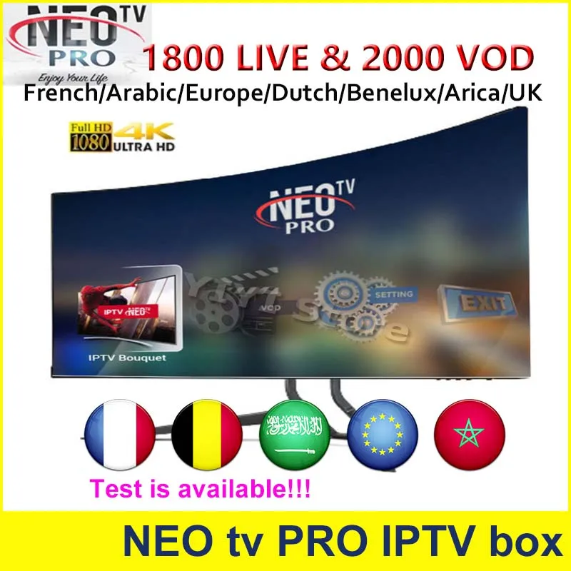 

French NEOTV pro IPTV subscription Arabic Belgium Spanish 1300+ channels football live for M3U android enigma2 smart TV