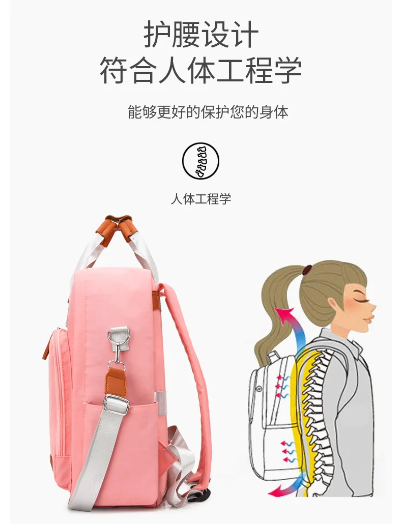 Hot Mom Backpack Versitile Fashion Large-Volume Multi-functional Waterproof Diaper Bag Infant Storage MOTHER'S Bag