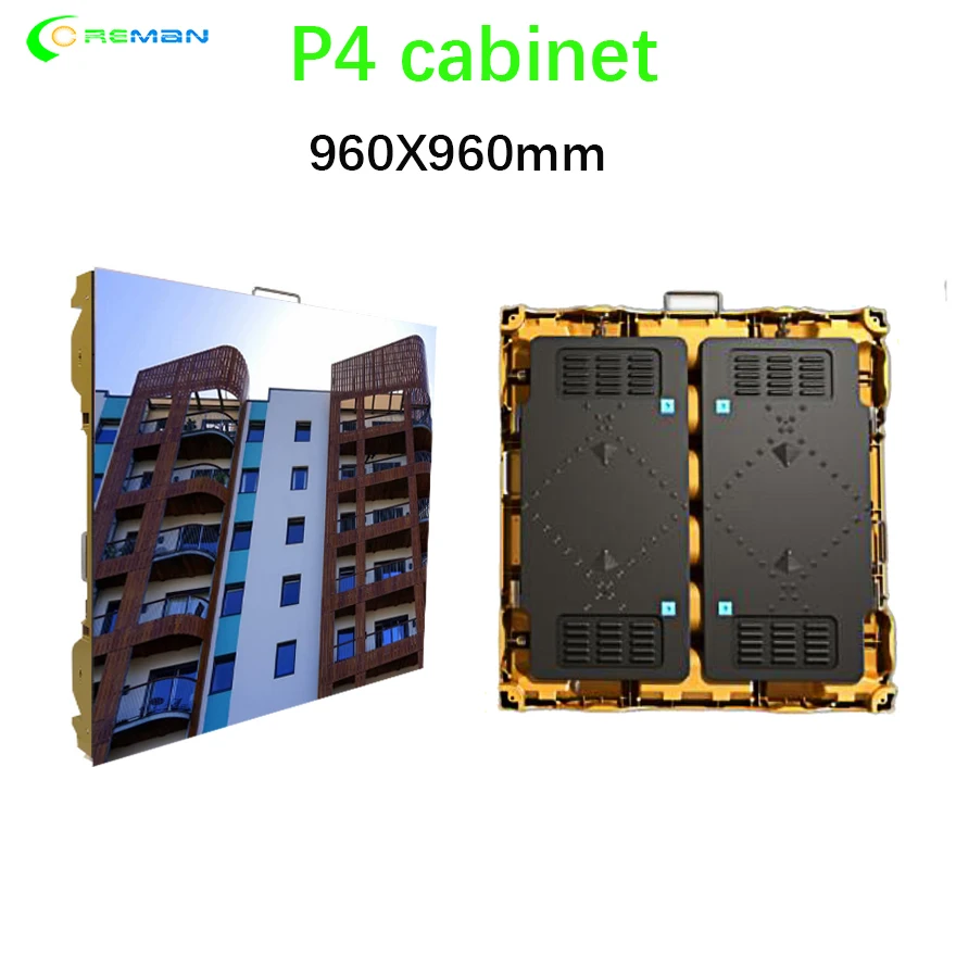 Переднее обслуживание p4 led видео настенная цена 960X960mm панель солнечных батарей