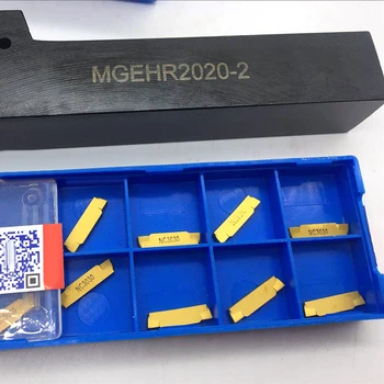 

2mm-Width Tool Holder Carbide Accessories Lathe Turning External Cut-Off Inserts 16x125mm MGEHR2020-2 NC3020 Grooving