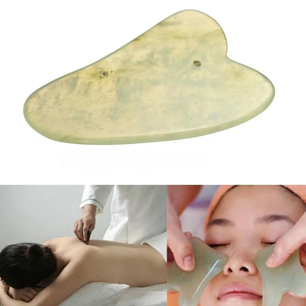 Gua Sha Facial Massage Chinese Medicine Natural Jade Board Scraping Tool Stone Chinese Medicine Board Scraping Tool New Arrival