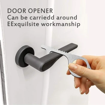 

1pcs Handmade Door Opener Key Chain NO TOUCH Door Handle Artifact Keychain Avoid Touching Key Buckle Clean Key Dropshipping
