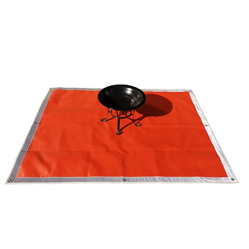 Fire Pit Mat 60inch*60inch for Deck Visible at Night, Protection Grill & Patio Fire Pit Pad Hearth Rug, Fireproof Mat electric smoke alarm