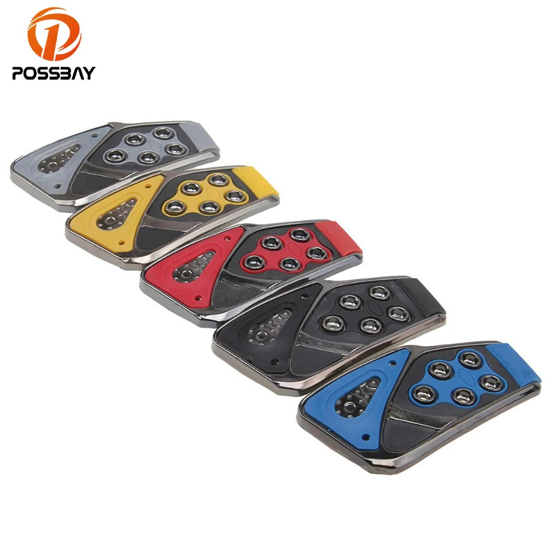 Универсальная алюминиевая педаль газа акселератора POSSBAY 3 шт. сцепления для VW Audi