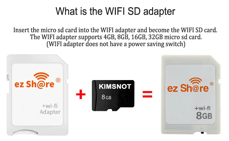 ezshare WIFI SD Card Adapter Wireless TF Microsd Card Reader Memory Card 4GB 8GB 16GB 32GB Micro SD Card microsdxc switch