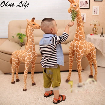 

Home Decor Huge Real Life Giraffe Plush Toys Cute Stuffed Animal Dolls Soft Simulation Giraffe Doll Birthday Gift Christmas Deco