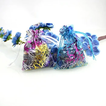 

10pcs Jewelry Pouch Gift Bags Wedding Favors Organza Pouches Decoration Random