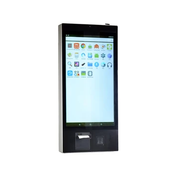 

32 inch Touch Screen Self-service Terminal Vertical wall Embed printer and QR Code Scanning platform for Restarant HS-W320