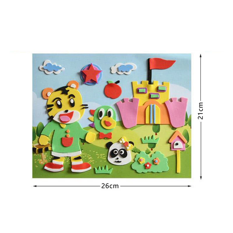 Saizhi DIY 3D наклейки эва игрушки для детей мультфильм животных паста живопись дети мальчик девочка Головоломка Развивающие Игрушки для раннего обучения