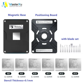 

MasterXu IC Level CPU Reball Kit for iPhone A8-A13 Repair As AMAOE AMAO With Magnetic Base Positioning Fixture XZZ