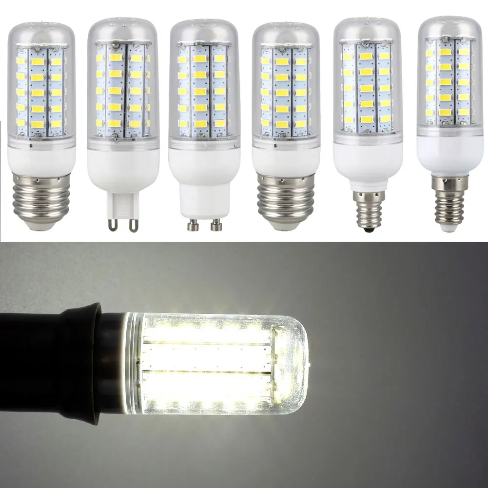 

Dimmable E26 E12 E27 E14 G9 GU10 LED Corn Bulb 5730 SMD Light White Lamp Bright