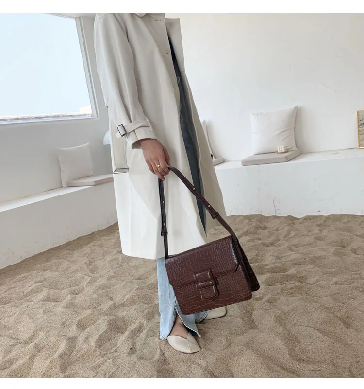 Bolsa Mujer, сумки для женщин, роскошные сумки, женские сумки, дизайнерские, крокодиловый узор, кожа, сумка через плечо, сумка-мессенджер