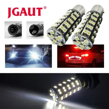 

2pcs 1156 1157 3528 Led 68 SMD Light p21w bay15d ba15s P21 auto Brake light Car rear Turn signal parking Light white amber RED