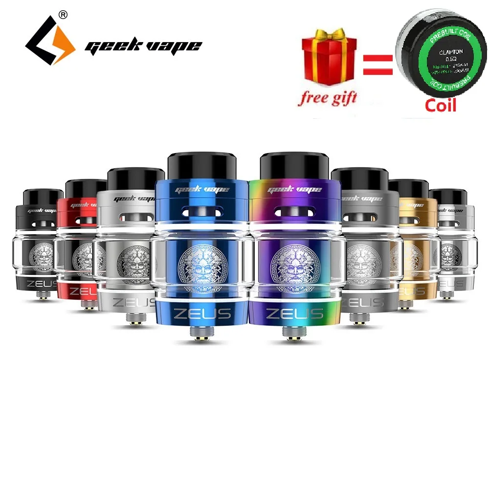 Kopen Gratis cadeau! Originele GeekVape Zeus Dual RTA 5.5 ml 4 ml 2 ml Capaciteit 26mm met Single Dual coil Building E sigaret Vape Tank Vaporizer