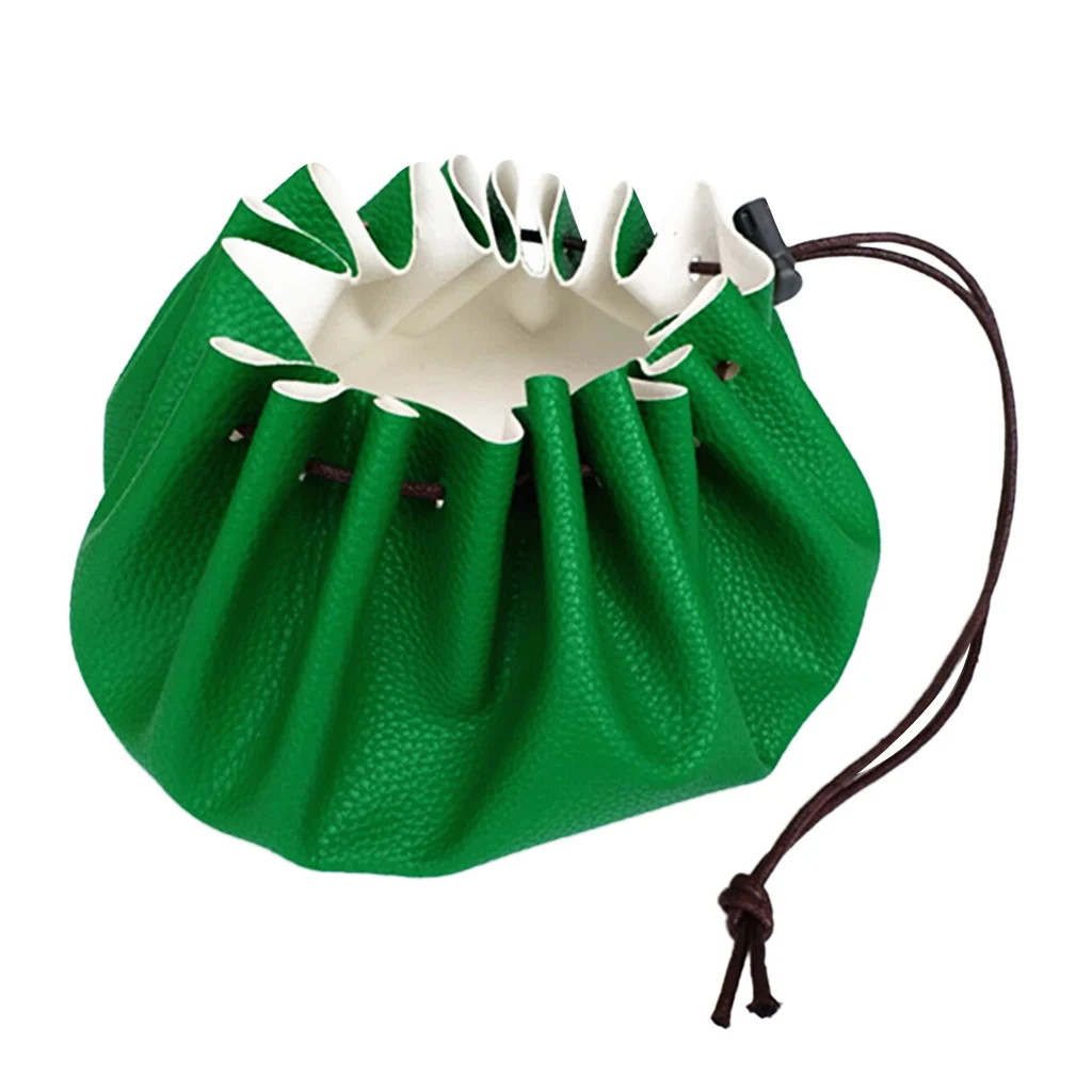 15'' Large Leather Draw String Bushcraft Tinder Storage Pouch Camping Hiking Survival Gear Organizer Holder Bag