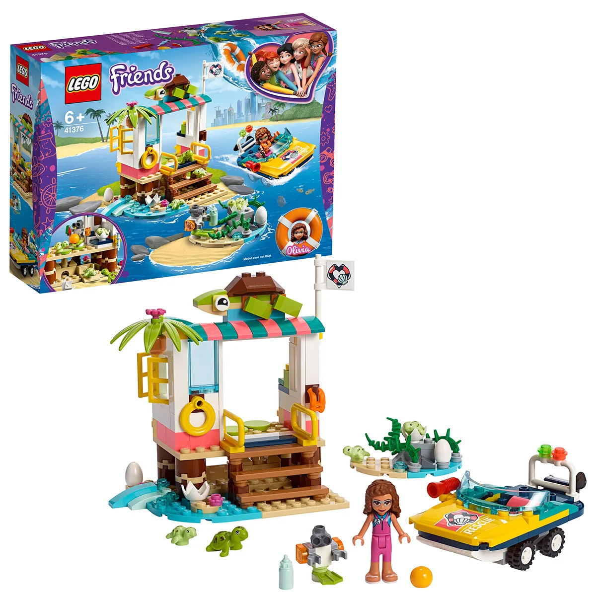 

Lego LEGO GIRL'S Good Friend Series 41376 Baby Turtle Rescue Team Building Blocks Toy June New Products