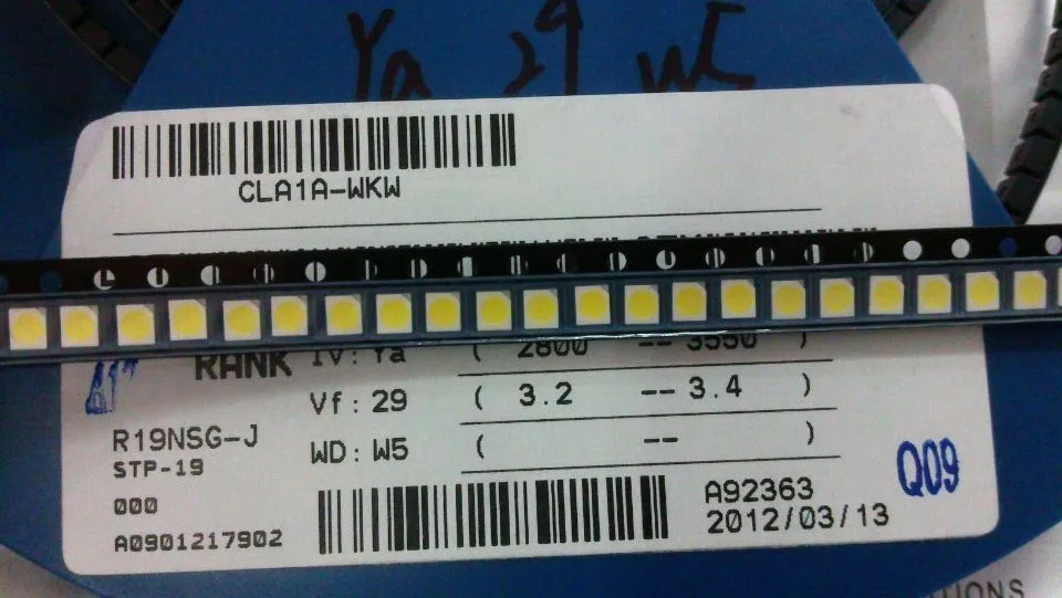 CREE PLCC4 1-in-1 SMD СВЕТОДИОДНЫЙ 1210 3528 5000K холодный белый CLA1A-WKW