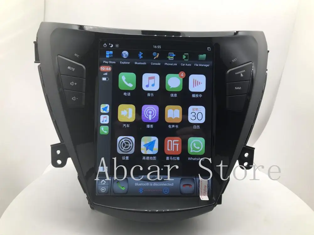 Автомобильный dvd плеер Tesla style 10 4 дюйма Android 9 0 GPS навигация для Hyundai Elantra 2012 2016