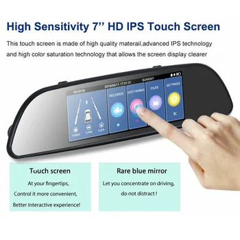 

Recorder Car DVR Wide-angle lens Camera Rear Mirror Cam Interior 1080P