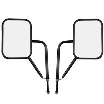 

2pcs Easy Install Side View Shake Proof Door Off Mirror Accessories Driving Adjustable Rectangular Hinge Mount For Jeep JK JL JT