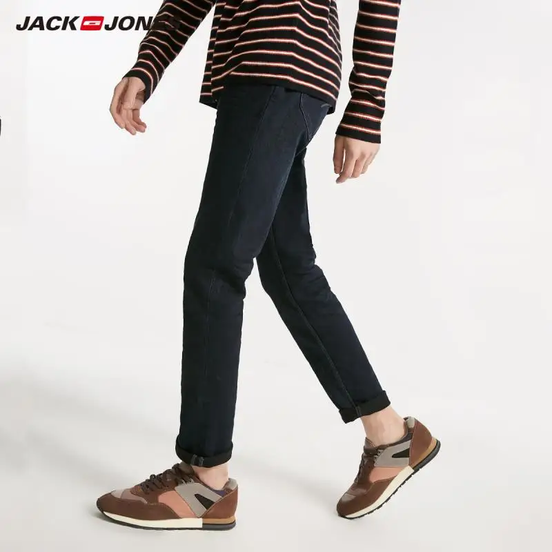 JackJones зимние мужские новые темные деловые повседневные универсальные джинсы