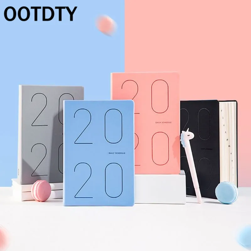 

OOTDTY Faux Leather 2020 Agenda Diary Planner Notebook Schedule Business Manual Notepad