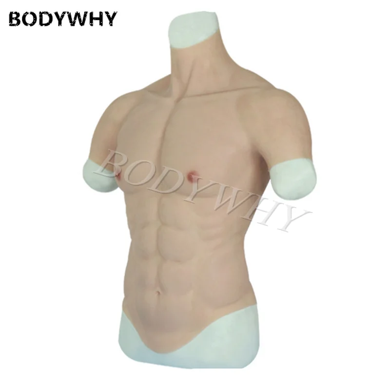 Man Realistic Fake Muscle Pectoralis Strong Abdomen Chest Hair Silicone Simulation Cloth Boxing Artificial Muscles Shapewear top grade adults realistic fake muscle belly macho realistic silicone artificial simulation muscle man skin up body