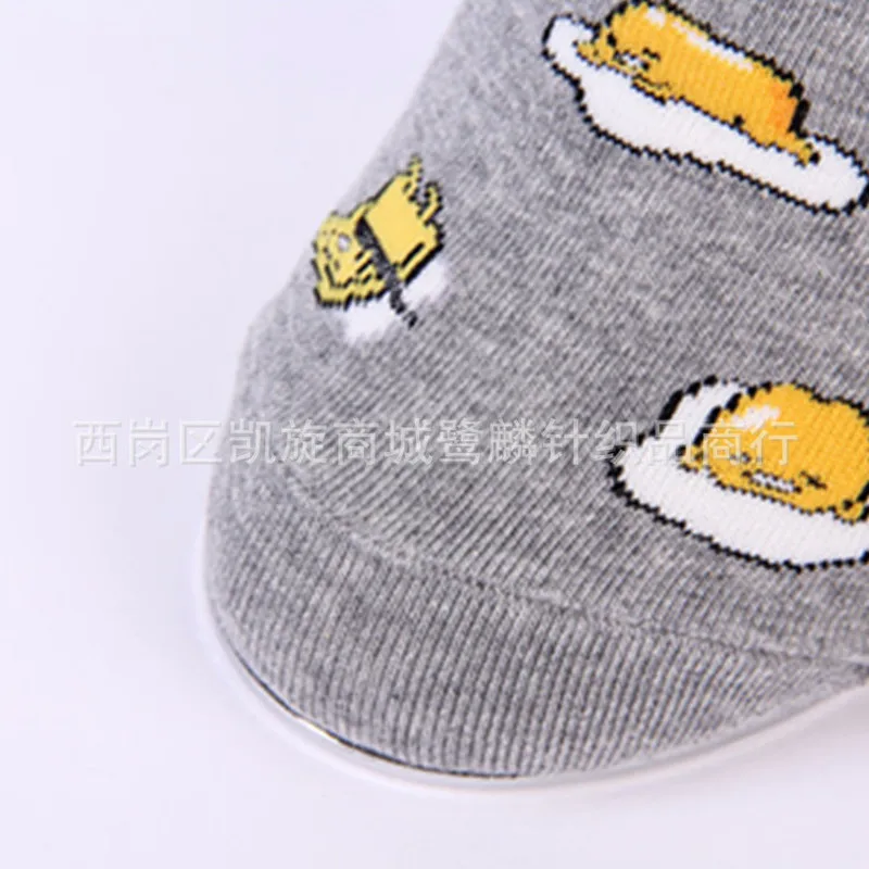 Женские носки Gudetama аниме ленивое яйцо мультфильм смешная Новинка белые
