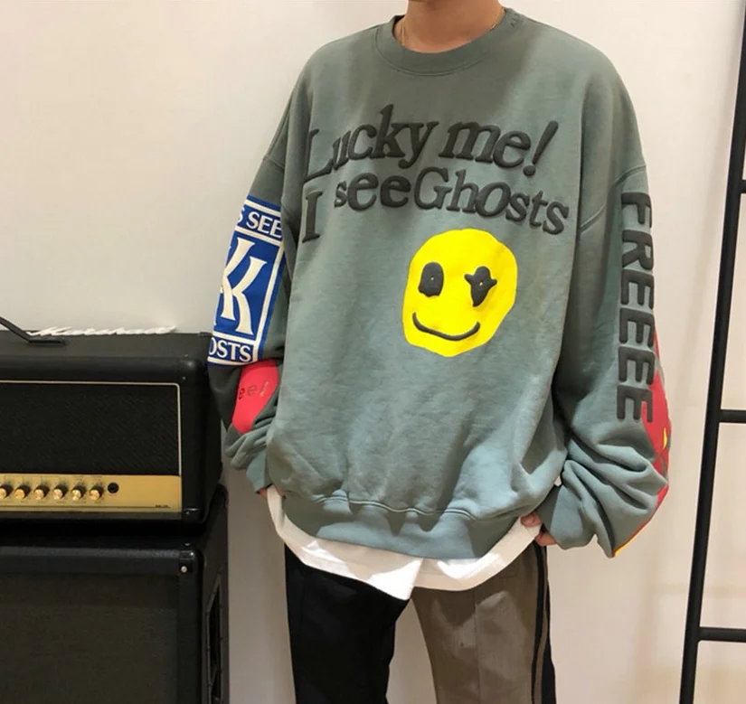 

Oversize Kids See Ghosts Sweatshirt Music Album Limited Lucky Me Cpfm Xyz Lucky Me I See Ghost Kanye Sweatshirts