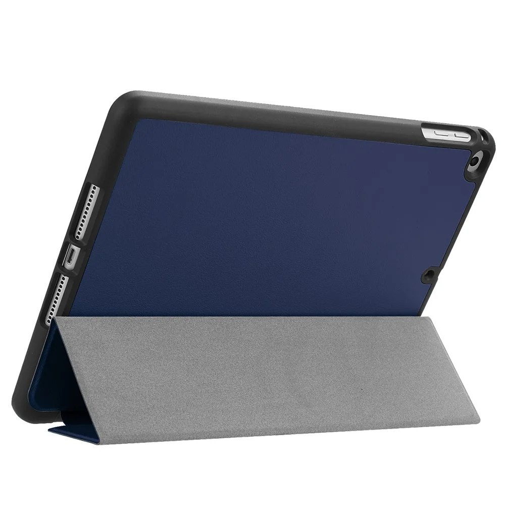 Синий Для iPad 9,7 чехол, силиконовый мягкий чехол из искусственной кожи для iPad Air/iPad Air 2 чехол с карандашом - Цвет: Синий