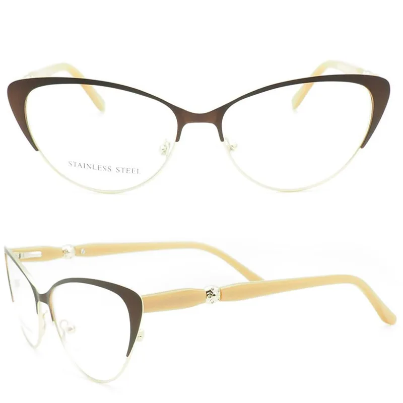 COLOR1 Unisex Fashion Cat Eye Design Full Rim Alloy Progressive Multi-focal Lens Eyewear See Near Far Anti-fatigue Reading Eyeglasses - Цвет оправы: COLOR1
