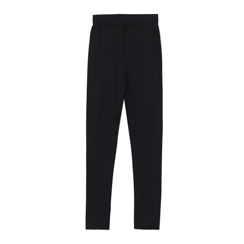 Black Leggings Women RICININA, спортивные штаны для женщин, с высокой талией, одноцветные, тонкие, повседневные, леггинсы для женщин, s, спортивные штаны, эластичные, для бега, брюки для женщин - Цвет: Black Leggings Women