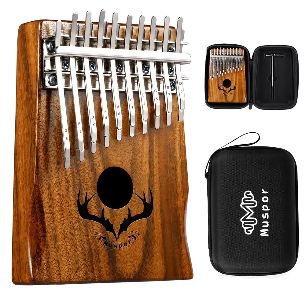 Muspor 20 Key Kalimba Высококачественная Акация дерево красное дерево «пианино для больших пальцев» пальчиковая перкуссионная клавиатура Mbira Sanza музыкальный инструмент - Цвет: Brown