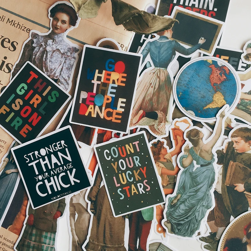 31Pcs/Pack Travel Lady Gentleman Sticker DIY Craft Scrapbooking Album Junk Journal Happy Planner Decorative Stickers