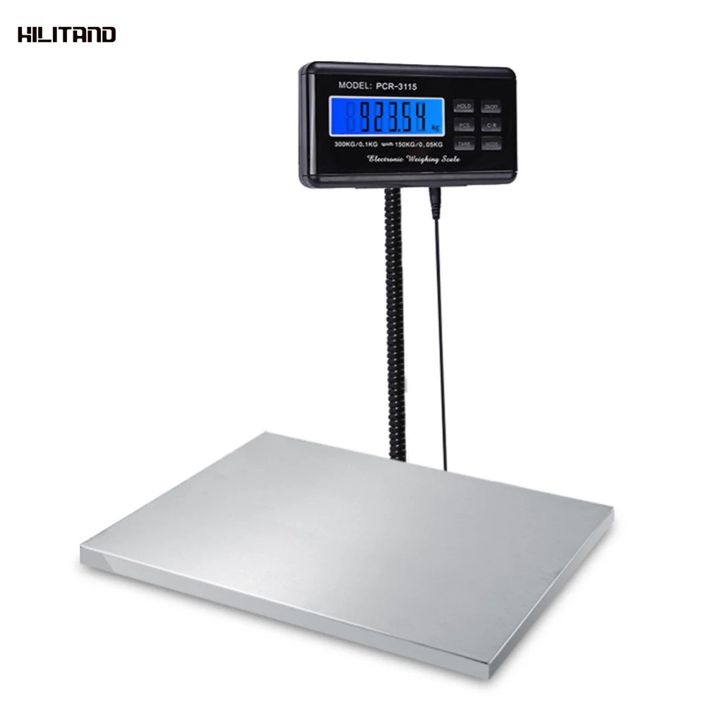 NEW 150KG/0.05KG 300KG/0.1KG Stainless Steel Postal Scale Electronic Weight Commercial Scales Digital Platform Scales 110V-220V