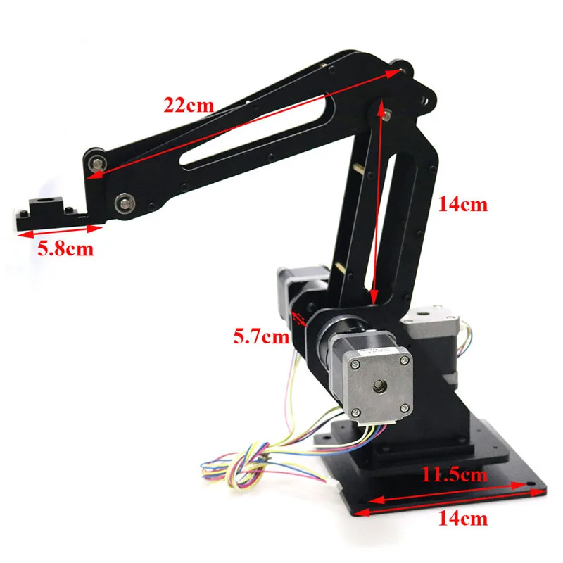 SZDOIT CNC 3-Axis Robot Arm Kit 3DOF RC Robotic Model 3D Printing Laser Engraving Assembled with Control kit Motors for Arduino