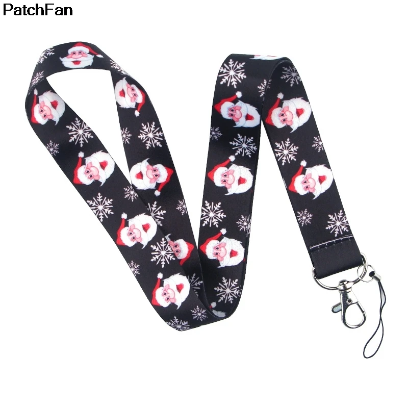 20 шт./лот A2503 Patchfan, рождественский стиль, ремешок для ключей, телефона, USB флеш-накопители, брелки для ключей, ID, имя, бирка, держатель Бейджа, тесьма
