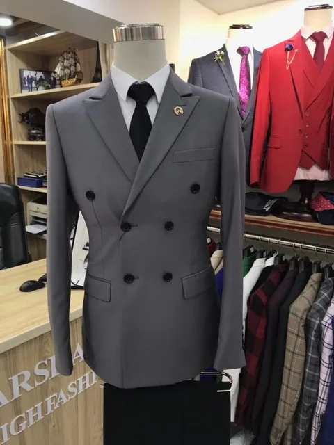 Мужские свадебные костюмы Slim Fit 2 шт смокинг жених мужские Цветочные костюмы Свадебный Мужской s костюм с брюками мужской двубортный костюм