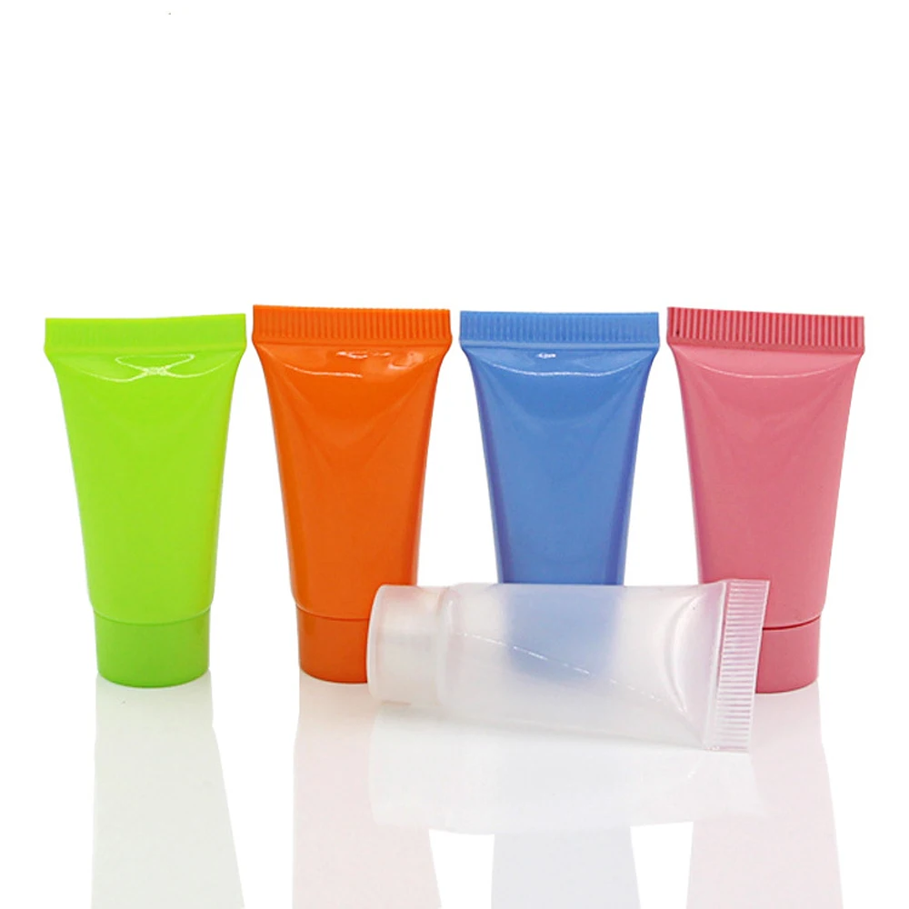 50pcs 5ml 10ml 15ml 20ml 30ml Colorful Screw cap hose Facial Cleanser tubes Cosmetic Hand Cream Tube Emulsion Sub-bottle