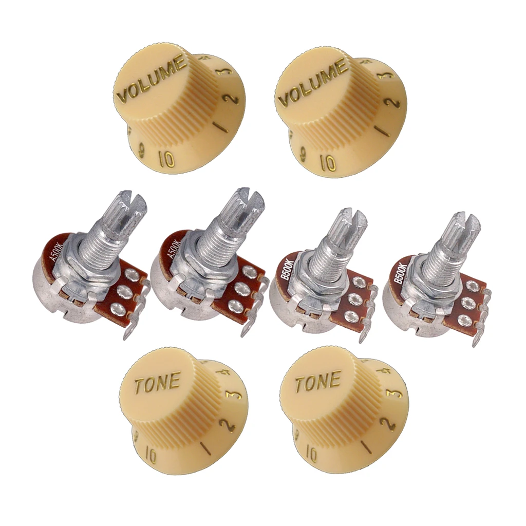 Guitar Potentiometer A500k B500k Volume Tone Control Knob Accessories