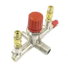 Серебристый металлический 1/" PT Воздушный вход 1/4" PT выпускной газ клапан