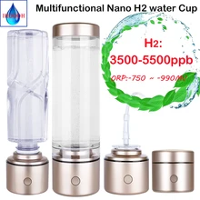 Nano Portable haute Concentration hydrogène bouteille d'eau générateur antioxydant ORP SPE électrolytique Ion ioniseur respirant H2 gaz