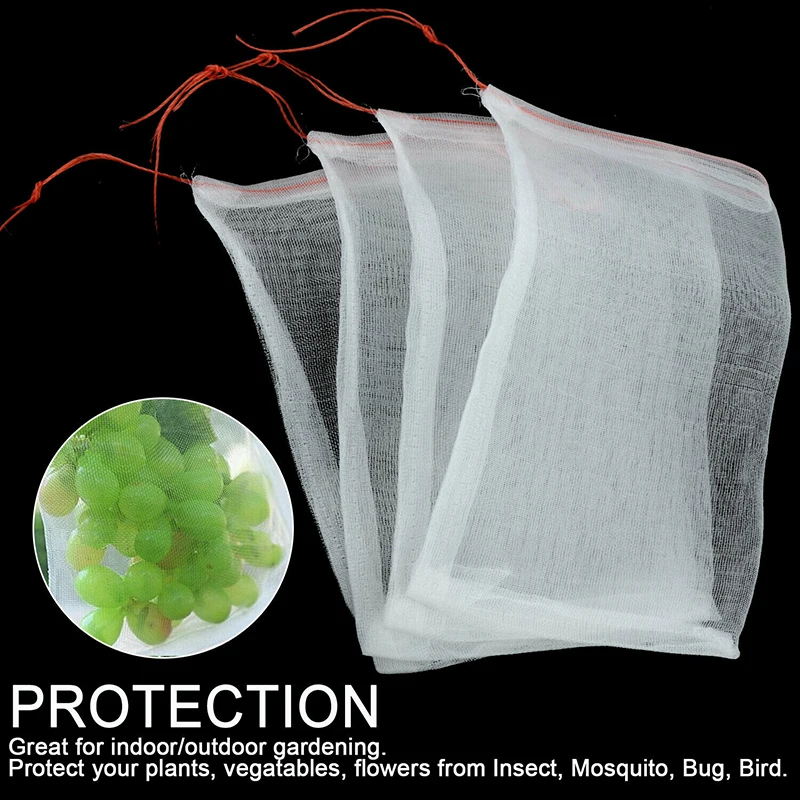 送料無料新品 果物保護バッグ 果実袋 果実防虫袋 メッシュバッグ 保護 ネット 防虫 防鳥 保護ネット 巾着袋 