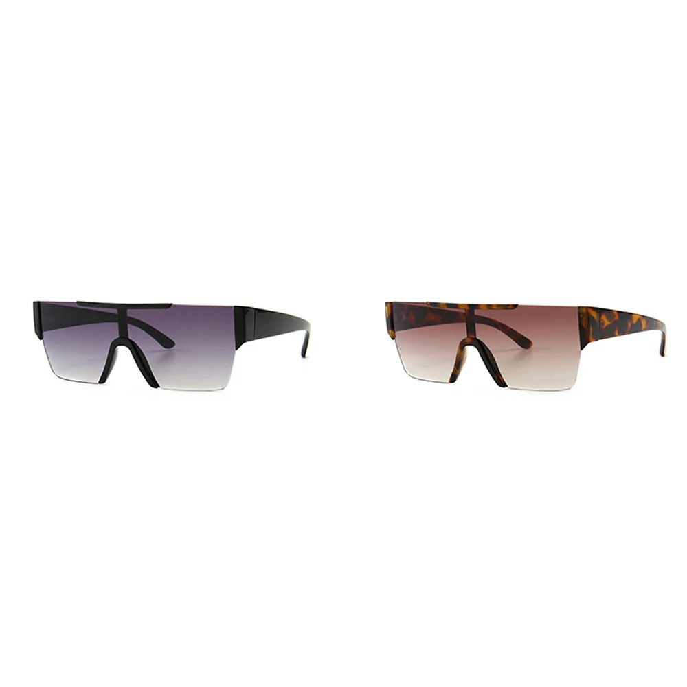 Peekaboo мужские цельные Солнцезащитные очки Квадратные мужские леопардовые черные uv400 бескаркасные солнцезащитные очки для женщин градиентные линзы