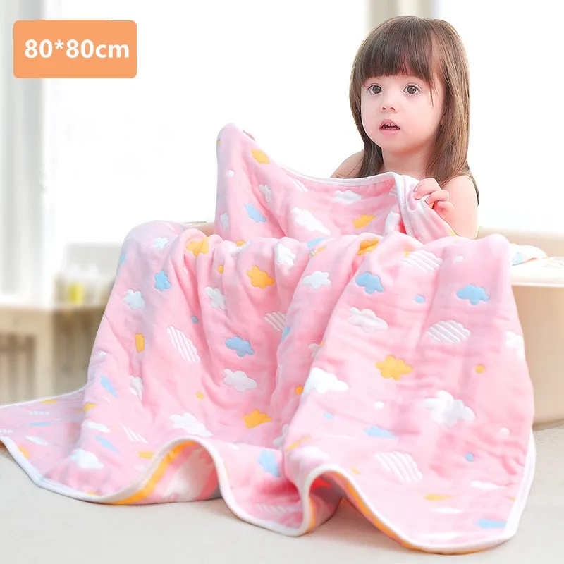 New 6 Layers Baby Blanket Multifunctional Cotton Gauze Kids Bedding