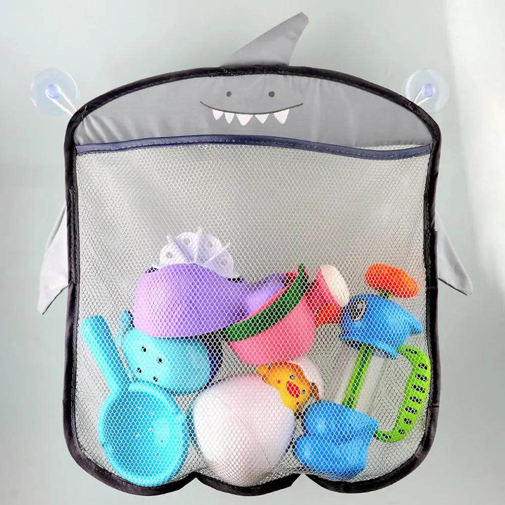 Bolsa de malla con ventosa para bebé, juguetes de baño, cesta de dibujos animados, formas de animales, tela, juguetes de arena, Bolsa de red de almacenamiento
